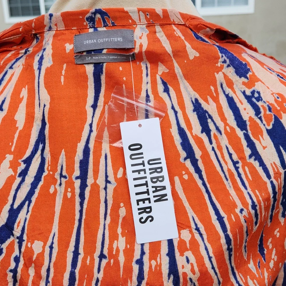 NWT Urban Outfitters Orange Wrap Mini Dress - Picture 9 of 10